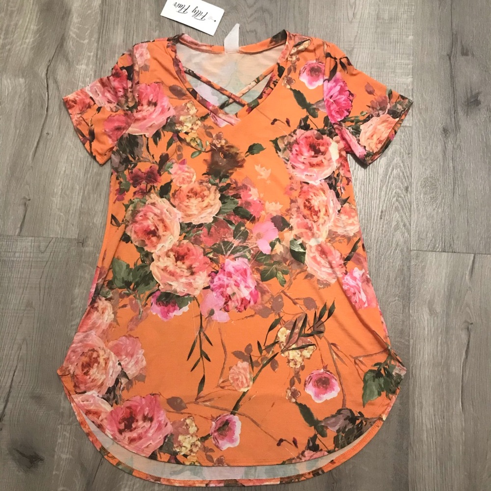 Filly Flair Floral Shirt - Womens - Orange - Boutique